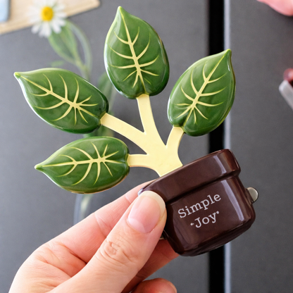 Magnetic Plant Clip Set – 5-in-1 Bag Sealer Fridge Decor