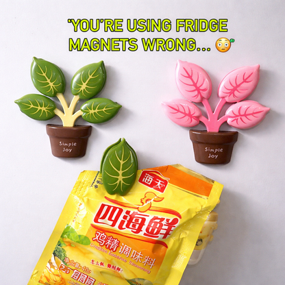 Magnetic Plant Clip Set – 5-in-1 Bag Sealer Fridge Decor