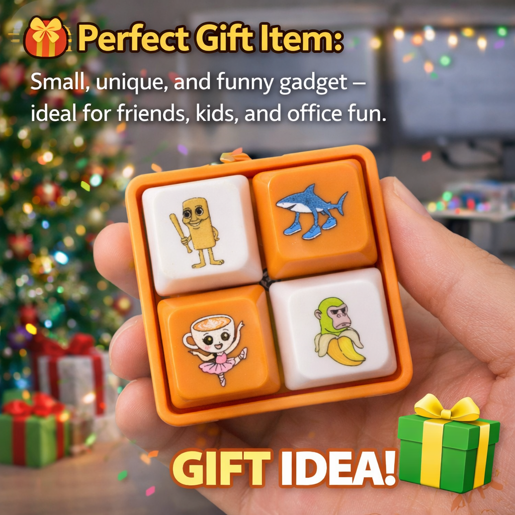 Talking Button Toy – Sound & Light Interactive Keychain