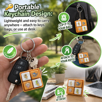 Talking Button Toy – Sound & Light Interactive Keychain