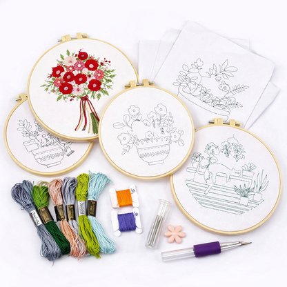 Hand Embroidery DIY Material Kit