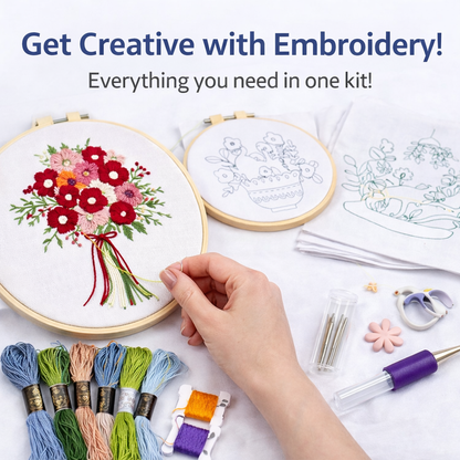 Hand Embroidery DIY Material Kit