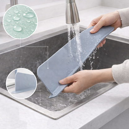 Silicone Sink Splash Guard – Water Barrier for Kitchen & Bathroom