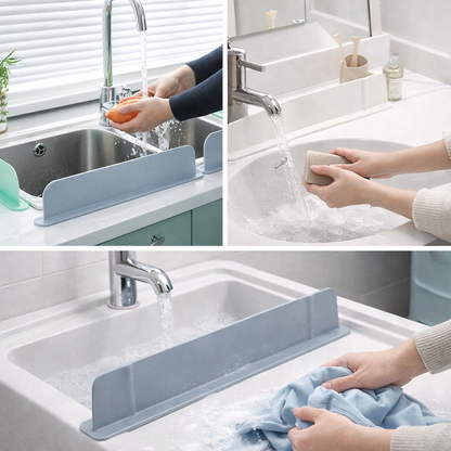 Silicone Sink Splash Guard – Water Barrier for Kitchen & Bathroom
