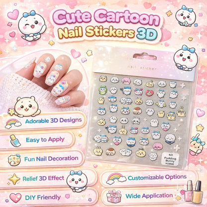 Re-Usable 3D Fancy nail stickers