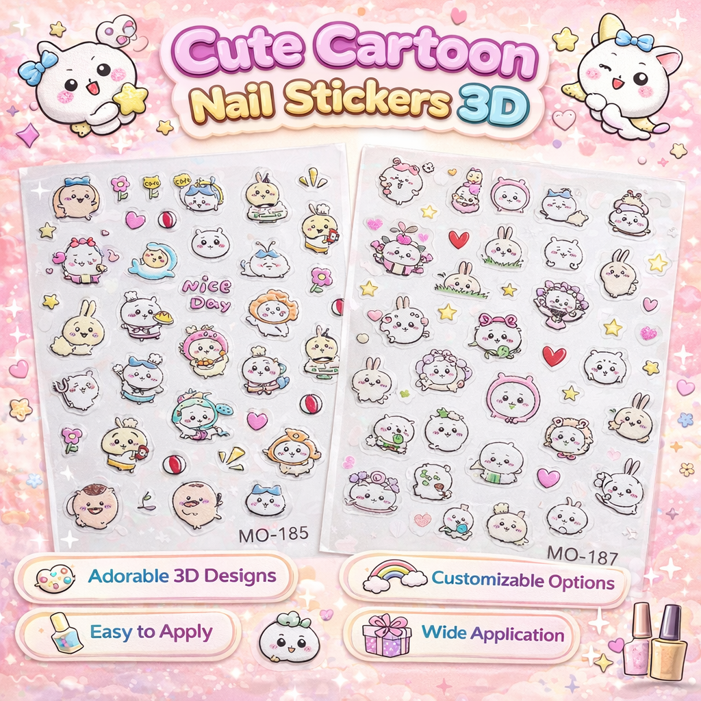 Re-Usable 3D Fancy nail stickers