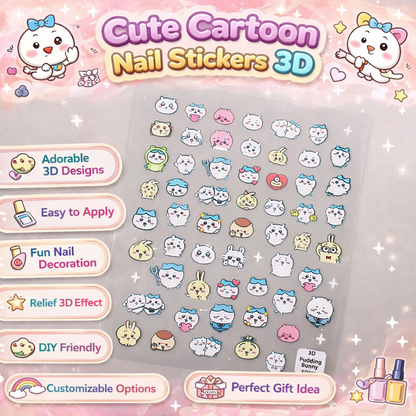 Re-Usable 3D Fancy nail stickers