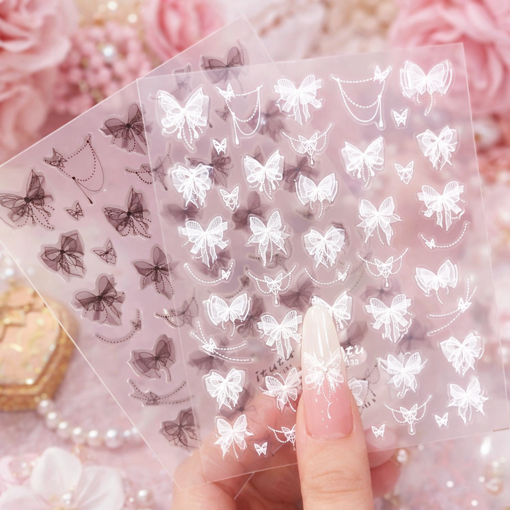 Self Adhesive waterproof  Butterfly Nail Stickers