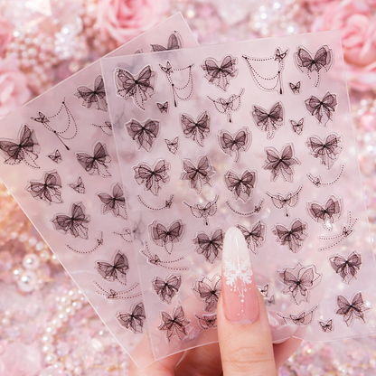 Self Adhesive waterproof  Butterfly Nail Stickers