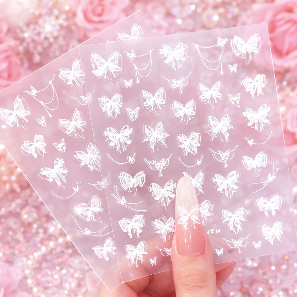 Self Adhesive waterproof  Butterfly Nail Stickers