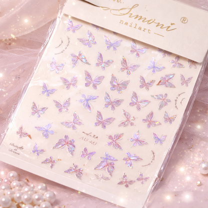 Self Adhesive waterproof  Butterfly Nail Stickers