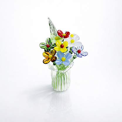 Magnetic Mini Glass Flower Bouquet Décor