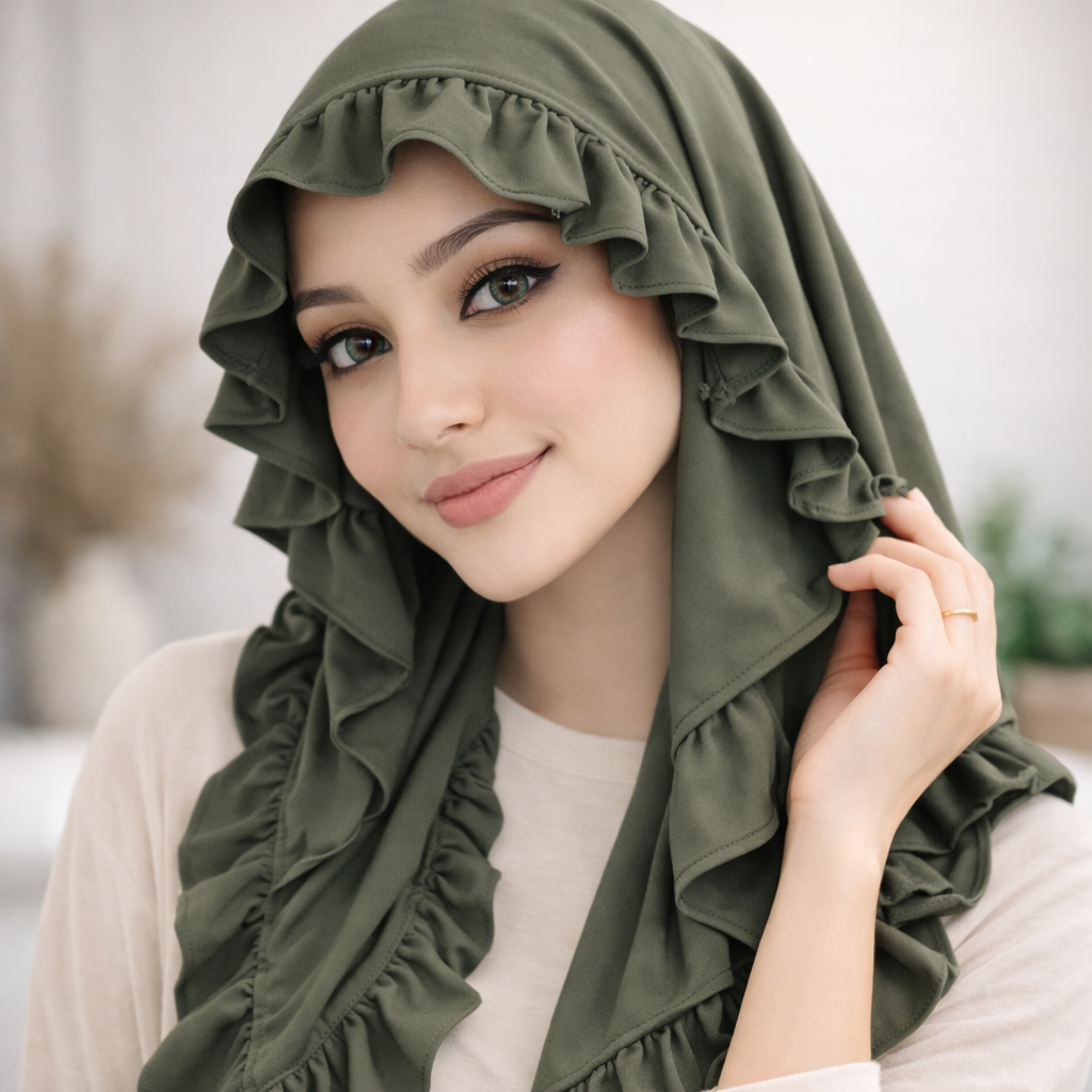 Crinkle/Curly Hijab for Muslim Women – Stylish Scarf & Shawl