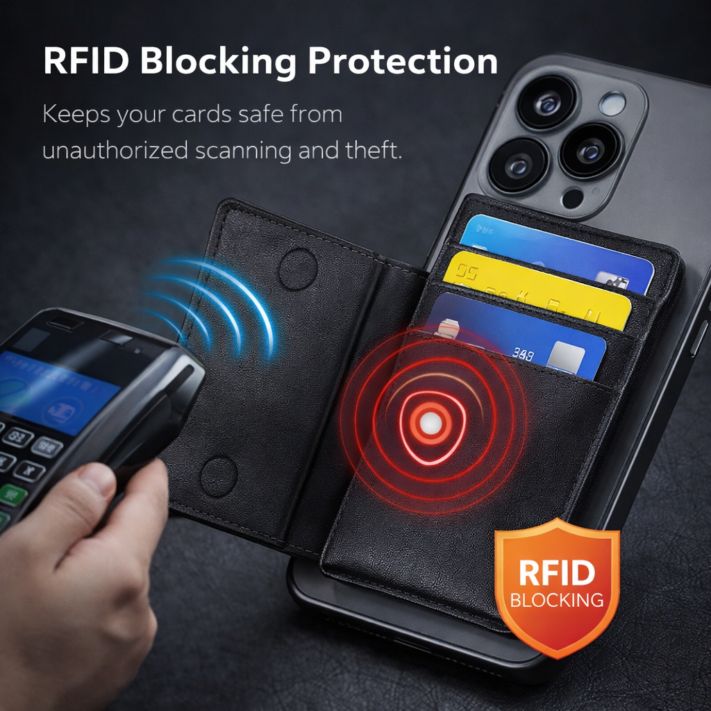 Trifold Magnetic Wallet ( Slim + RFID Blocking )