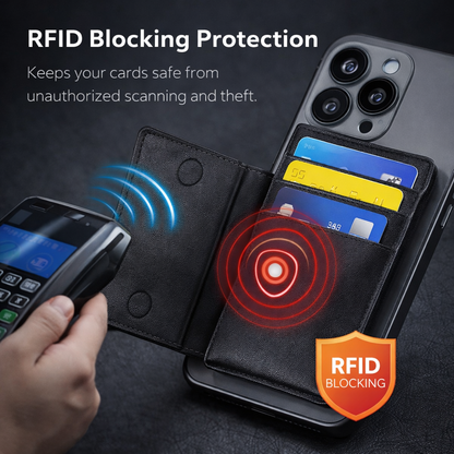 Trifold Magnetic Wallet ( Slim + RFID Blocking )