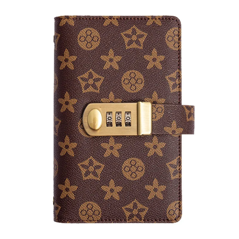 PU Leather Currency Book Budget Binder with Lock