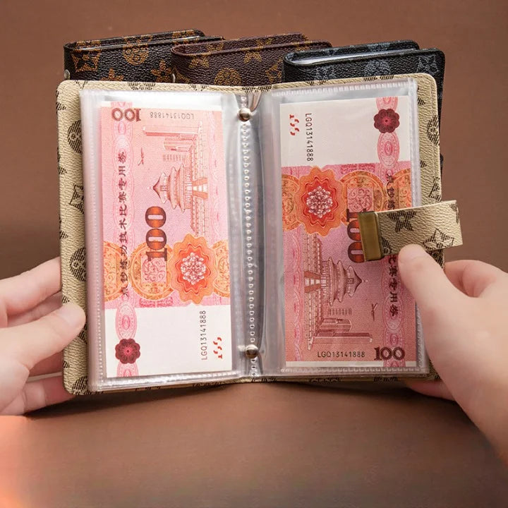 PU Leather Currency Book Budget Binder with Lock