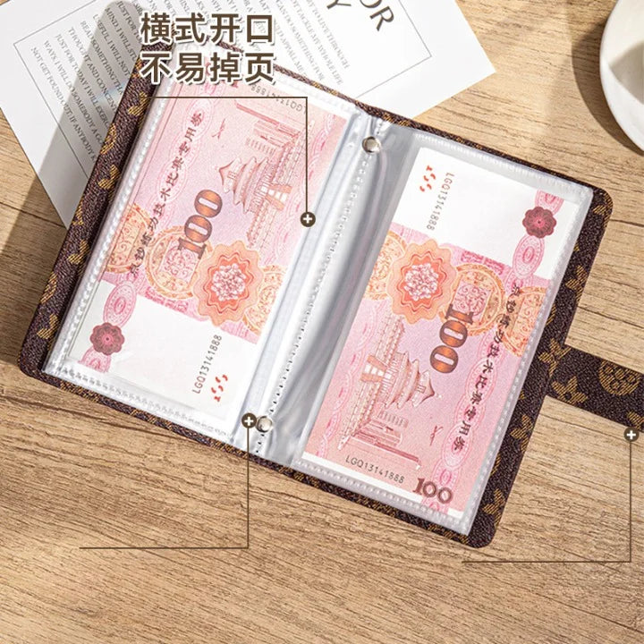 PU Leather Currency Book Budget Binder with Lock