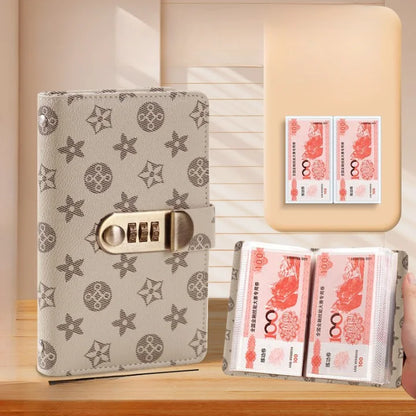 PU Leather Currency Book Budget Binder with Lock