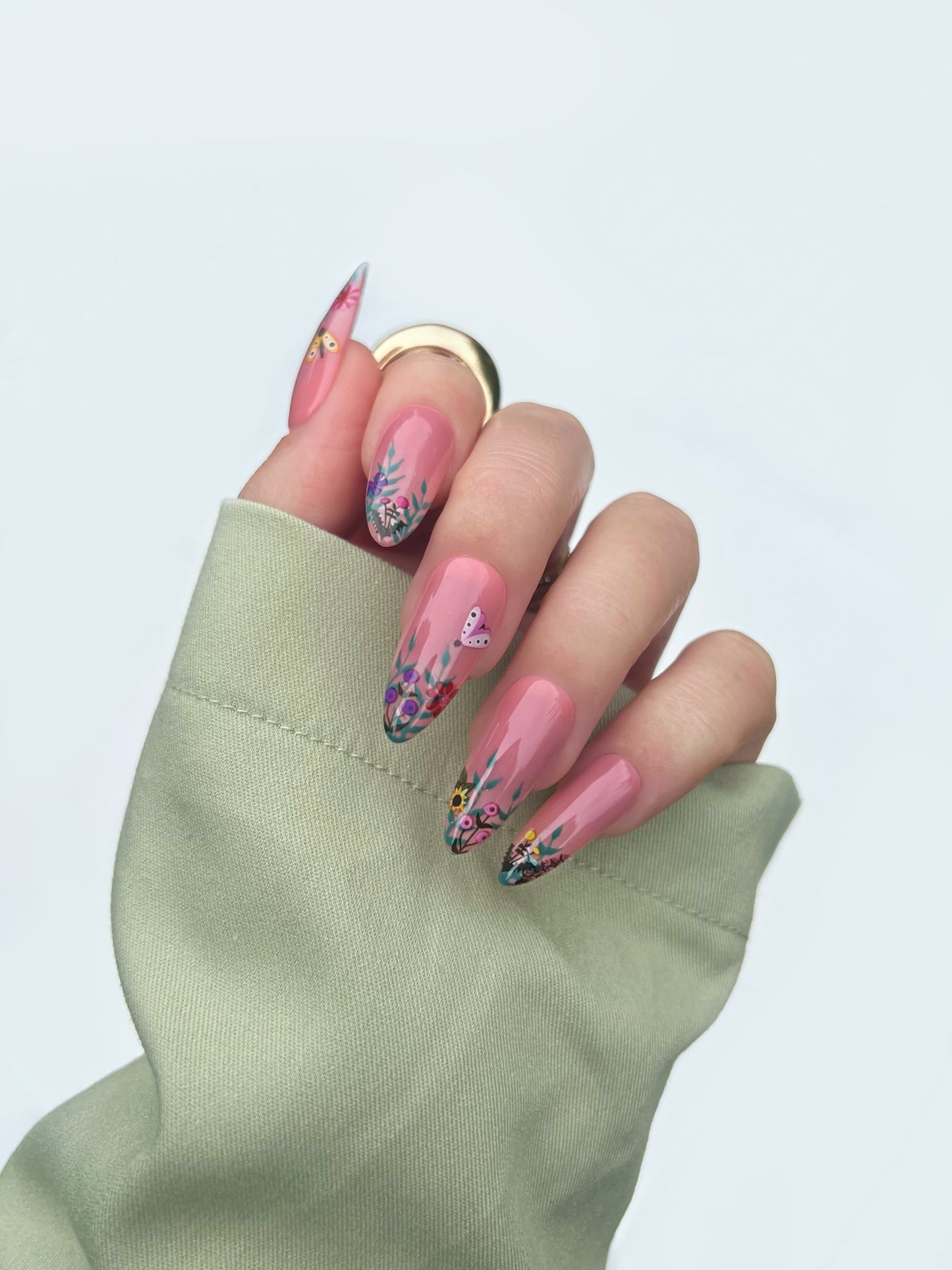 Reusable + Waterproof Floral  Nail Stickers