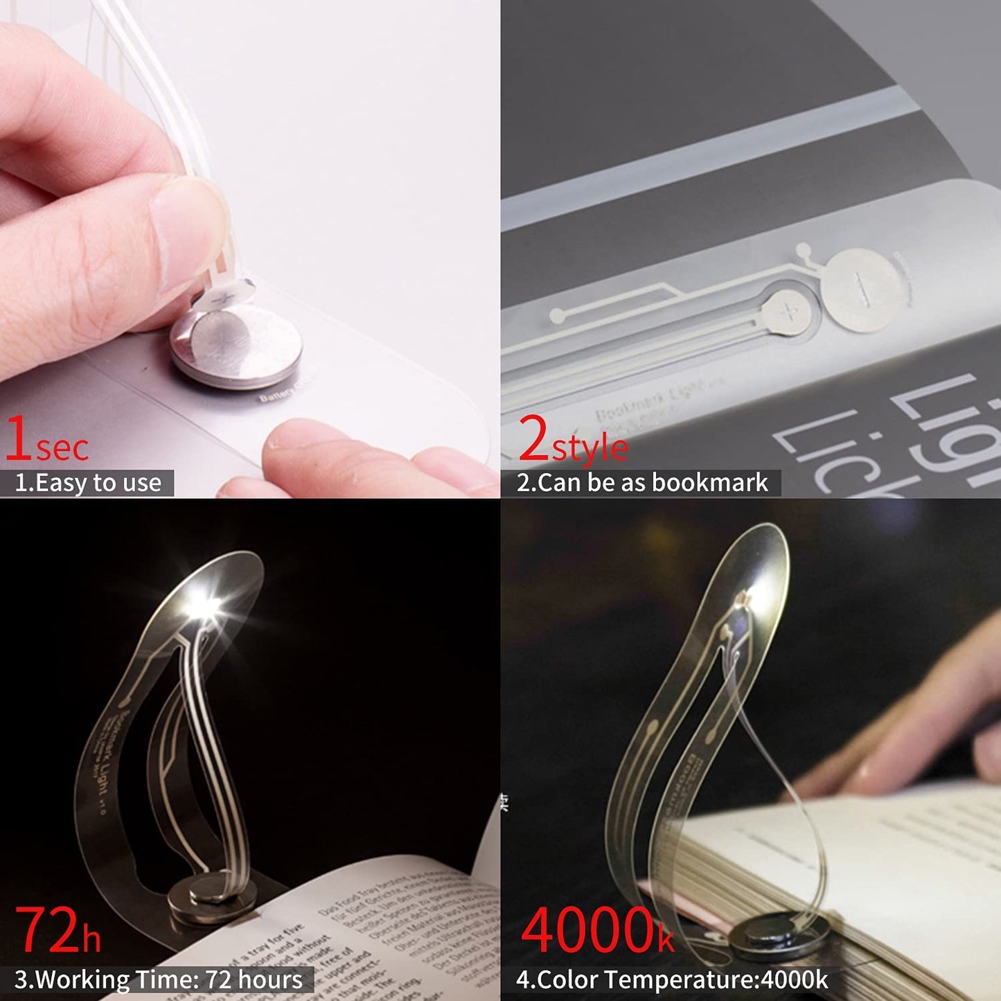 Portable Battery Operated Mini Folding Book Lamp