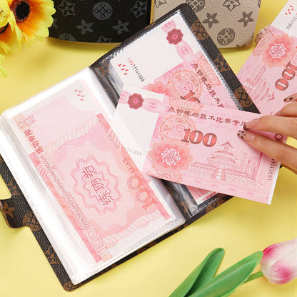 PU Leather Currency Book Budget Binder with Lock