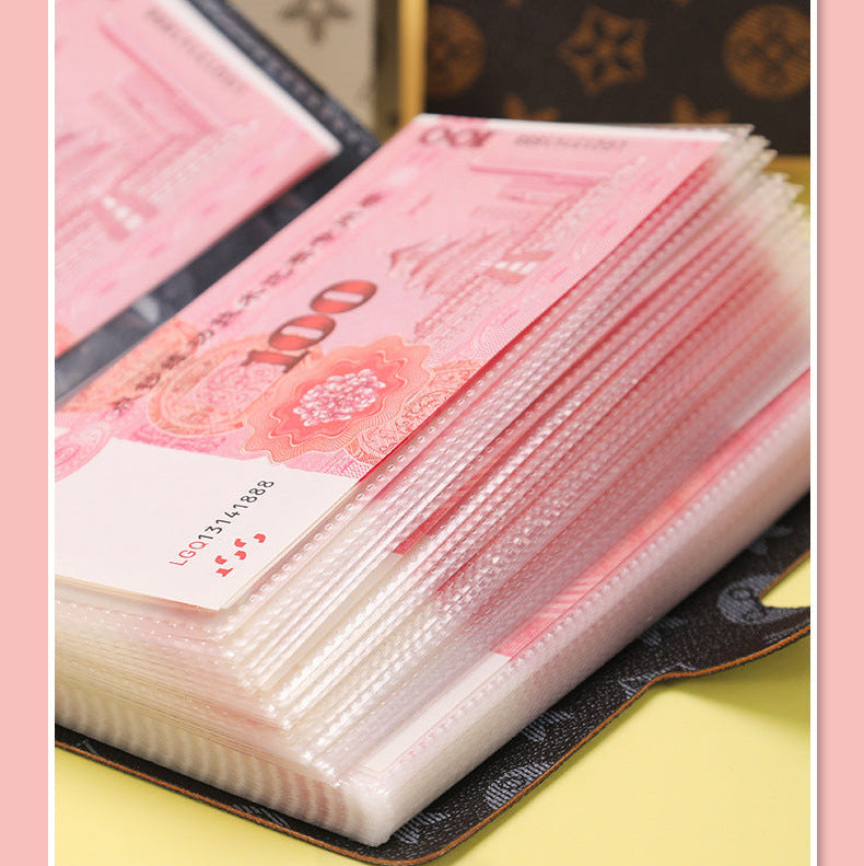 PU Leather Currency Book Budget Binder with Lock