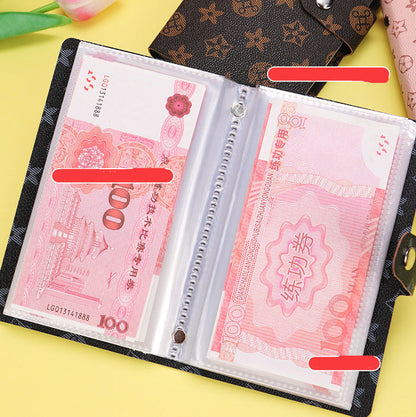 PU Leather Currency Book Budget Binder with Lock