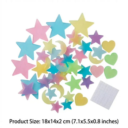 Glow Star Ceiling Stickers – Luminous Galaxy Wall Décor ✨🌙