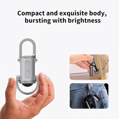 Rechargeable Keychain Light ( 5 Light Modes + Power Bank )