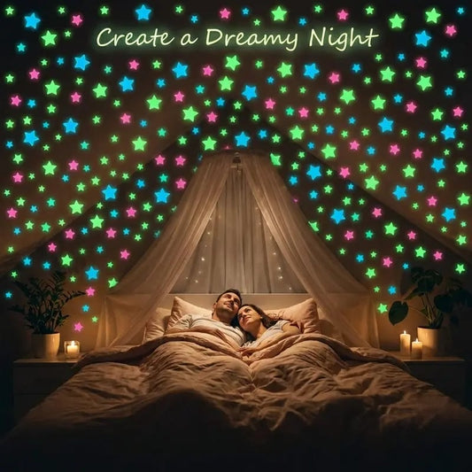 Glow Star Ceiling Stickers – Luminous Galaxy Wall Décor ✨🌙