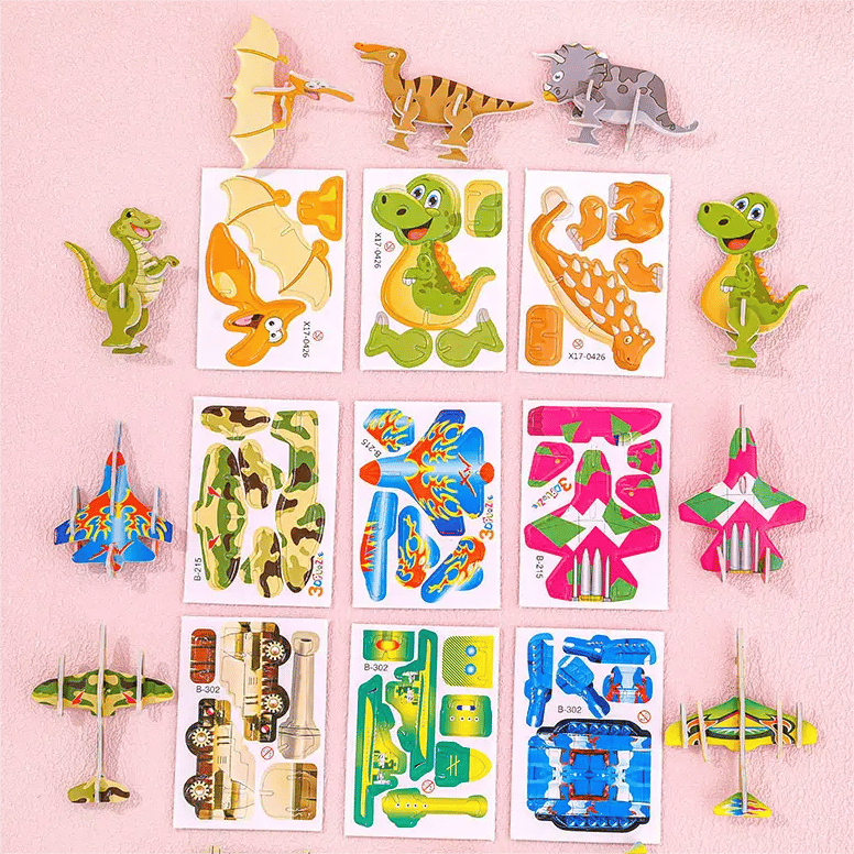 Re Useable Educational 3D Cartoon Puzzle