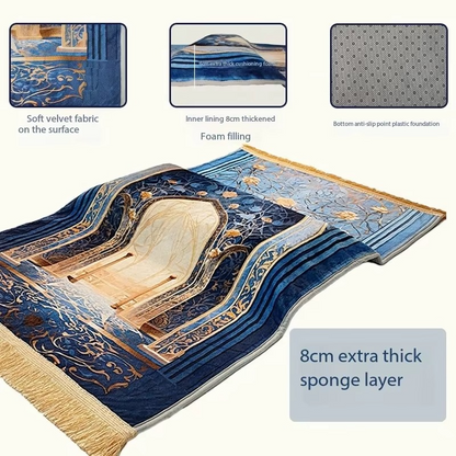 Premium Scented Prayer Mat – Soft Velvet + Breathable Foam