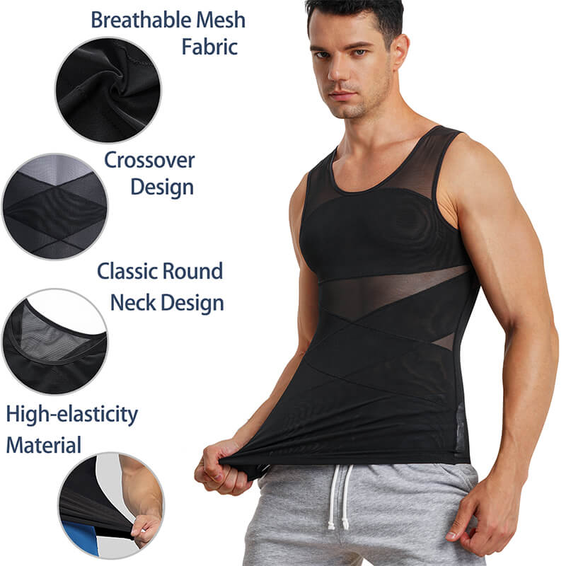 Invisible & Breathable Men’s Body Shaper Tank