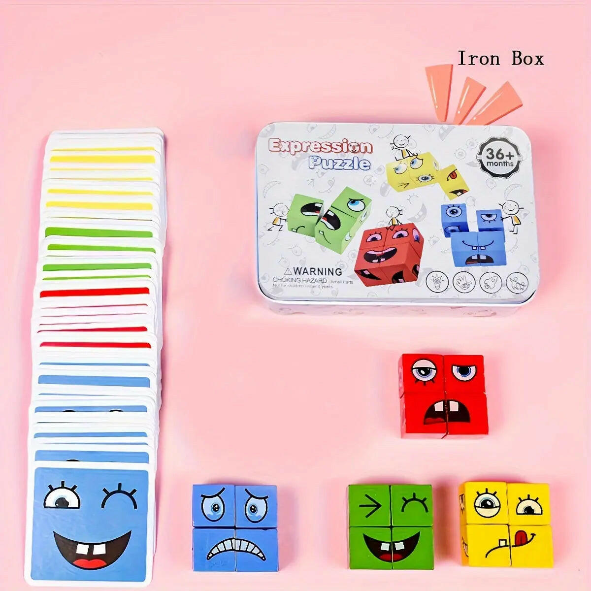Face Changing Cube Game With Bell for Kids