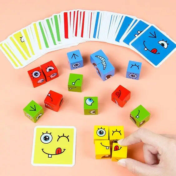 Face Changing Cube Game With Bell for Kids