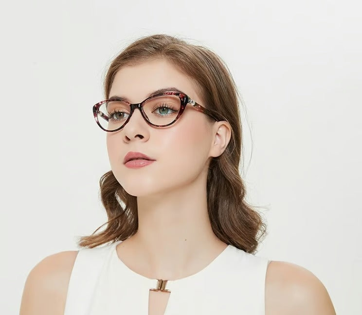 Cat Eye WIith Pearl Hinge Progressive Multifocal Reading Glasses