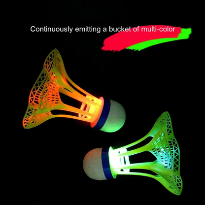 Glowing Light & Neon Shuttlecock Set