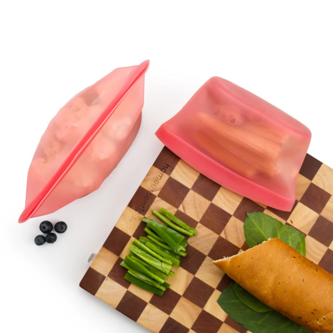 Reusable Silicone Food Storage Bags with Leak proof Airtight Seal