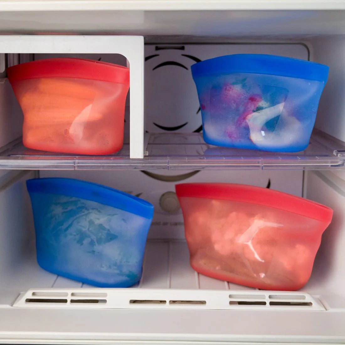 Reusable Silicone Food Storage Bags with Leak proof Airtight Seal