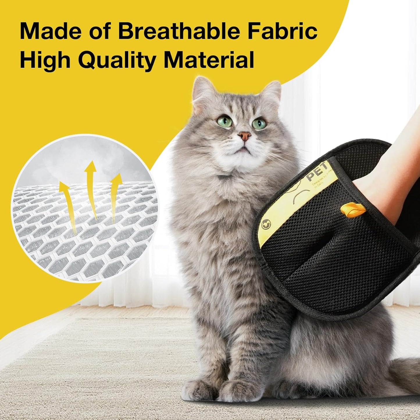 Gentle Double-Sided Grooming Gloves