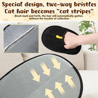 Gentle Double-Sided Grooming Gloves