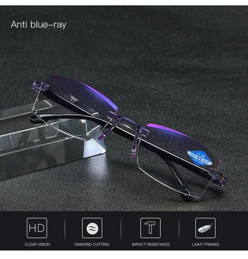 Clarkod High Hardness Anti-blue Progressive Far And Near Dual-Use Glasses