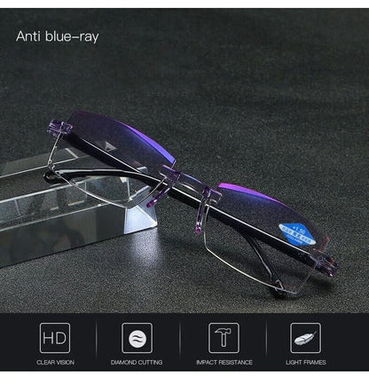 Clarkod High Hardness Anti-blue Progressive Far And Near Dual-Use Glasses
