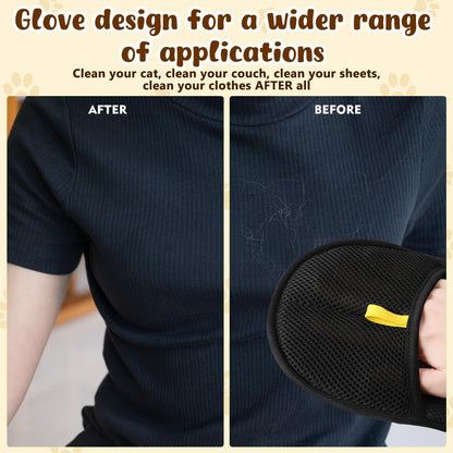 Gentle Double-Sided Grooming Gloves