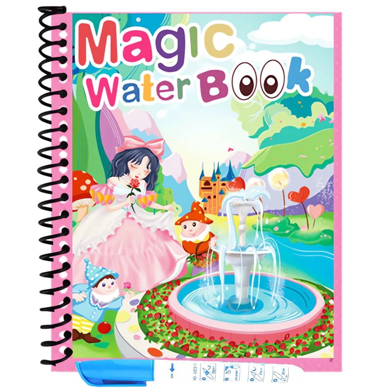 Magic Water Book Water Drawing Book – Reusable Doodle Book