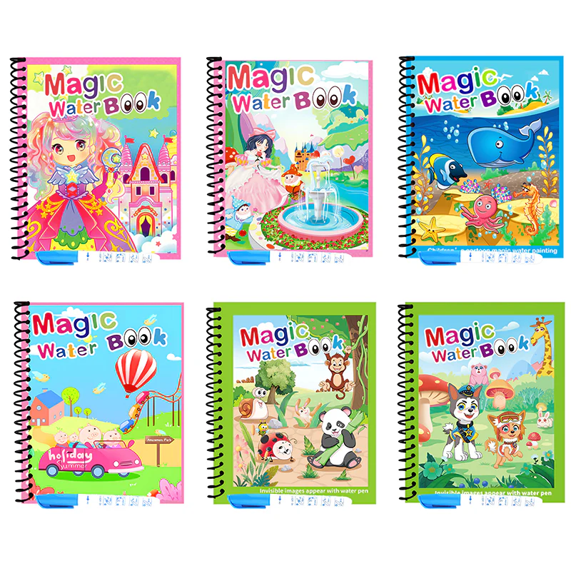 Magic Water Book Water Drawing Book – Reusable Doodle Book