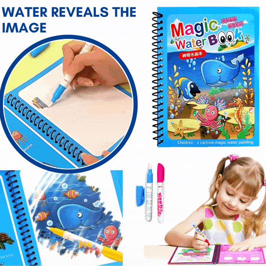 Magic Water Book Water Drawing Book – Reusable Doodle Book