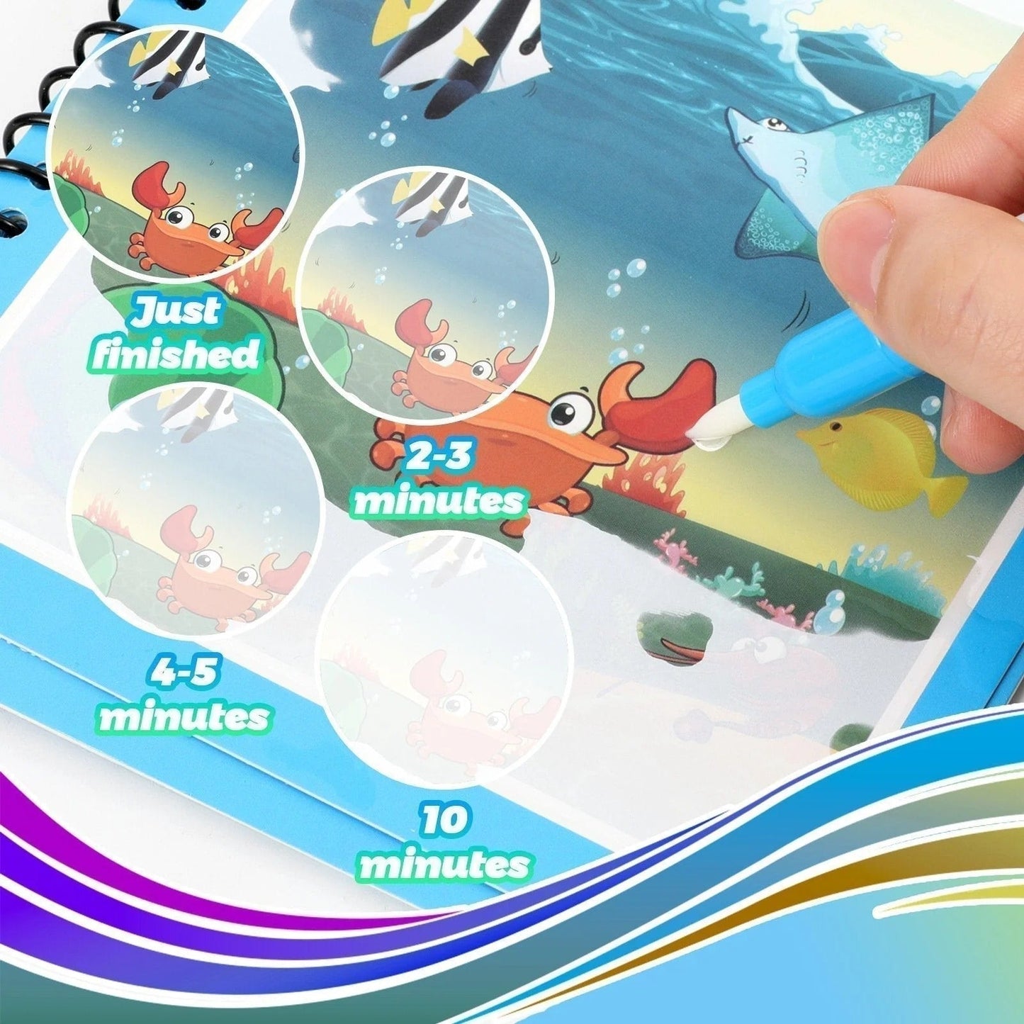 Magic Water Book Water Drawing Book – Reusable Doodle Book