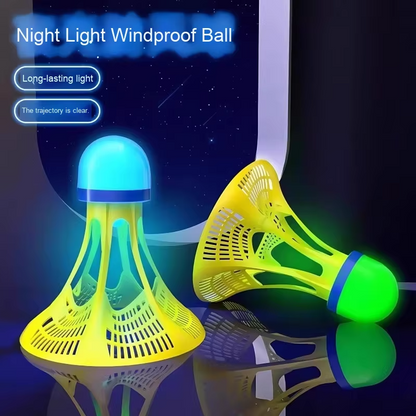 Glowing Light & Neon Shuttlecock Set